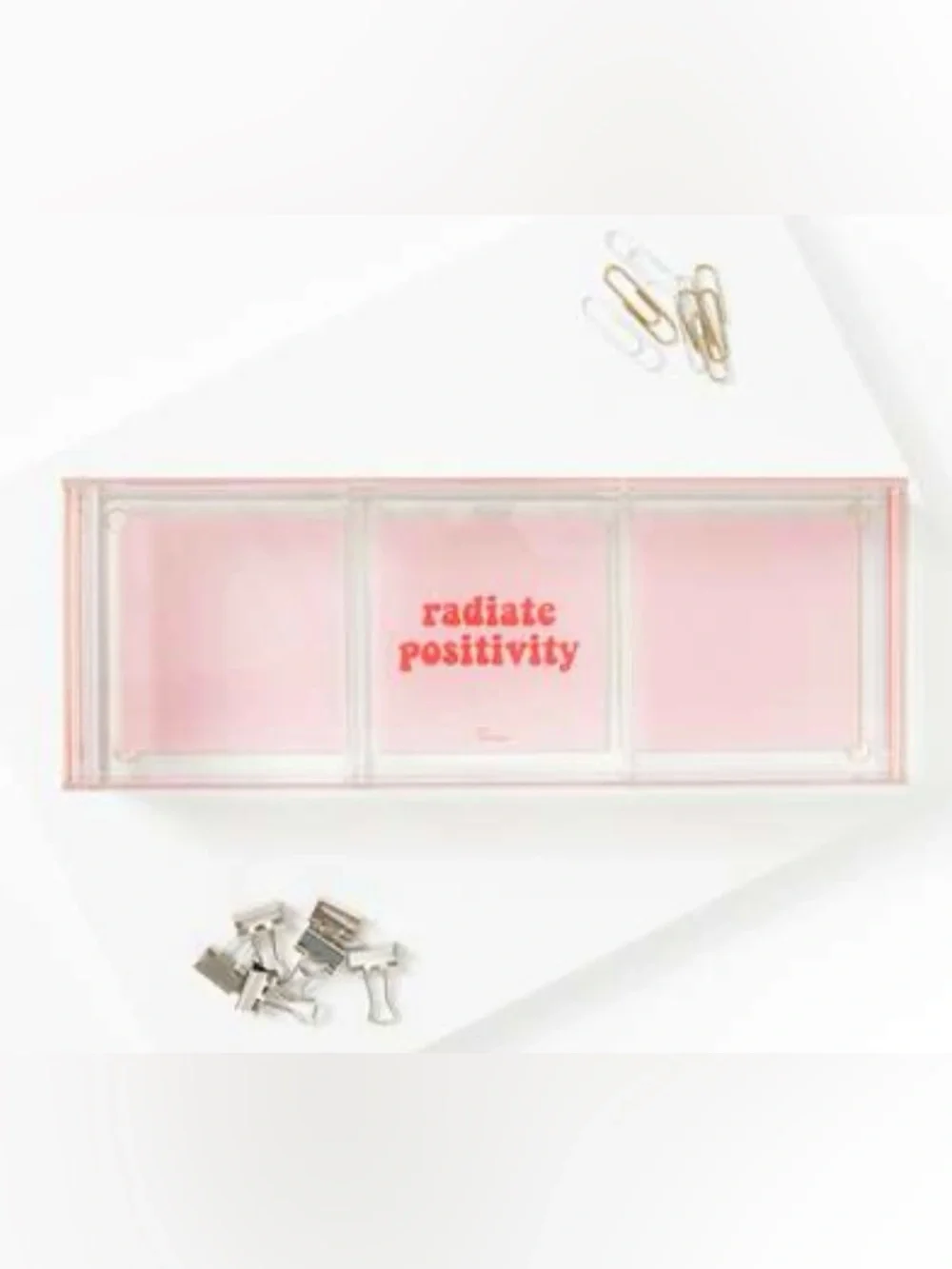 Radiate Positivity Pink Desk Tray from XO, Sienna